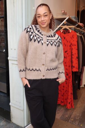 Alpaca Cabin Cardigan in Beige